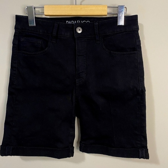Parasuco Jeans Women's Black Stretchy Denim Jean Shorts‎ Size 8 - Picture 1 of 10